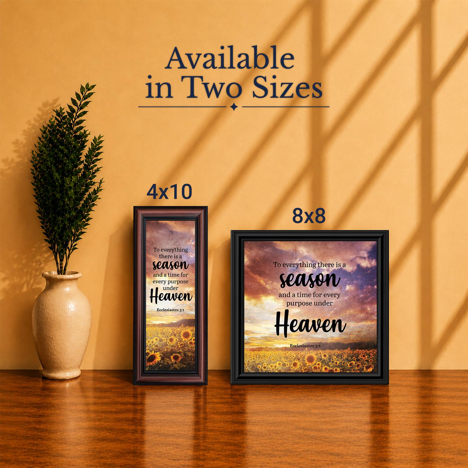 Sunflower framed print - Made in USA family-owned faith-based wall art