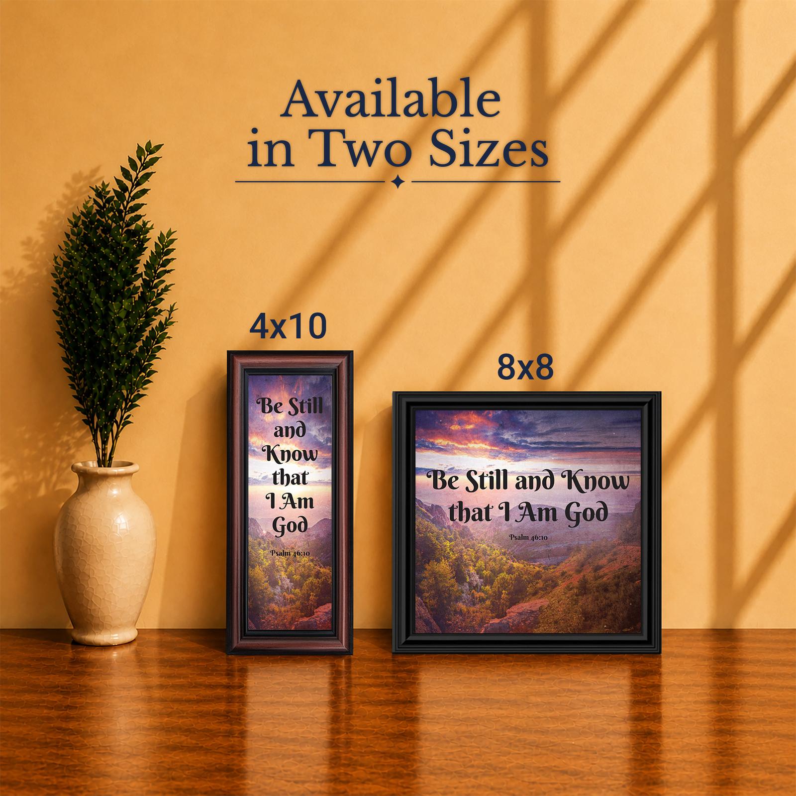 Be Still and Know scripture print - Made in USA family-owned faith-based wall art