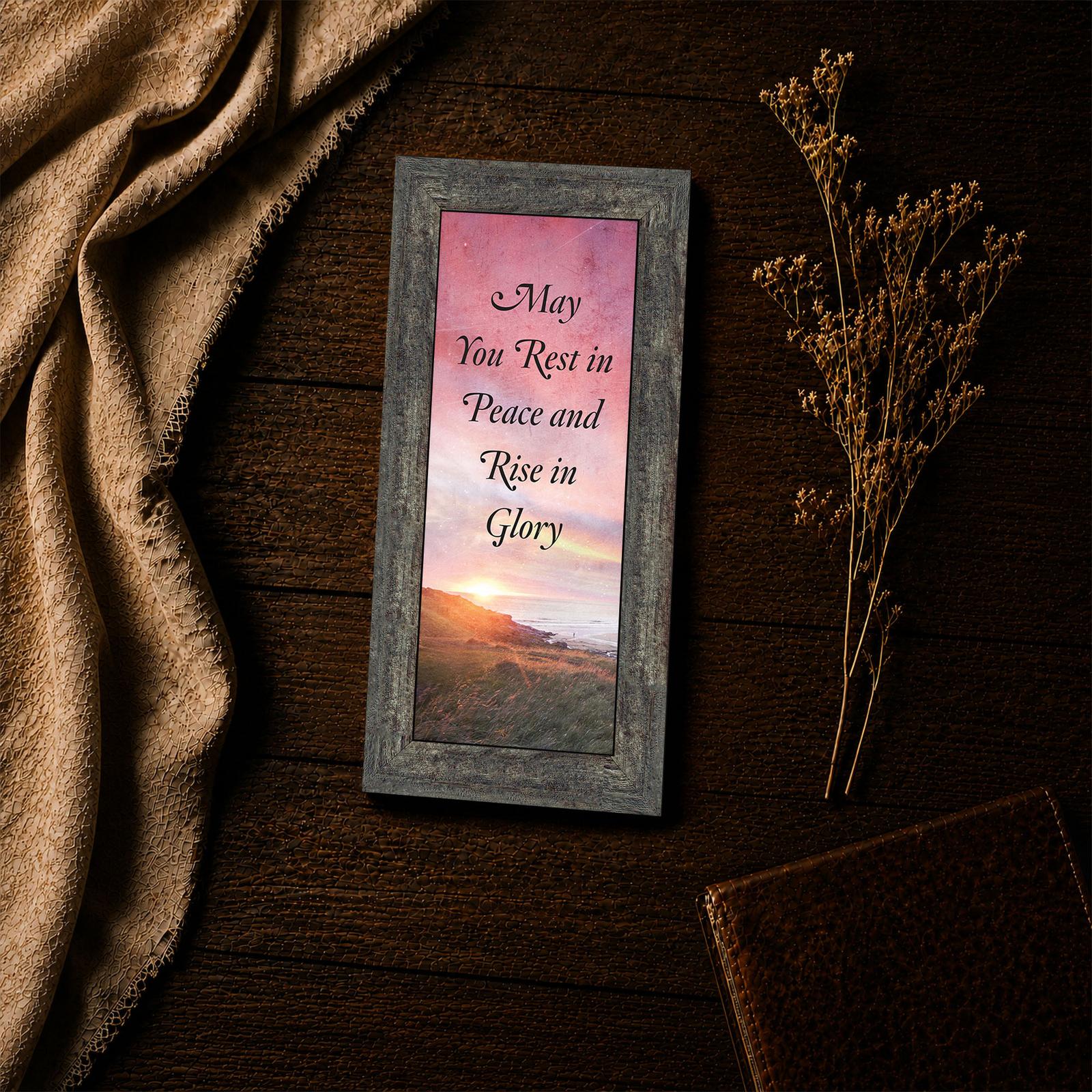 Rest in Peace blessing framed print - memorial inspirational wall art