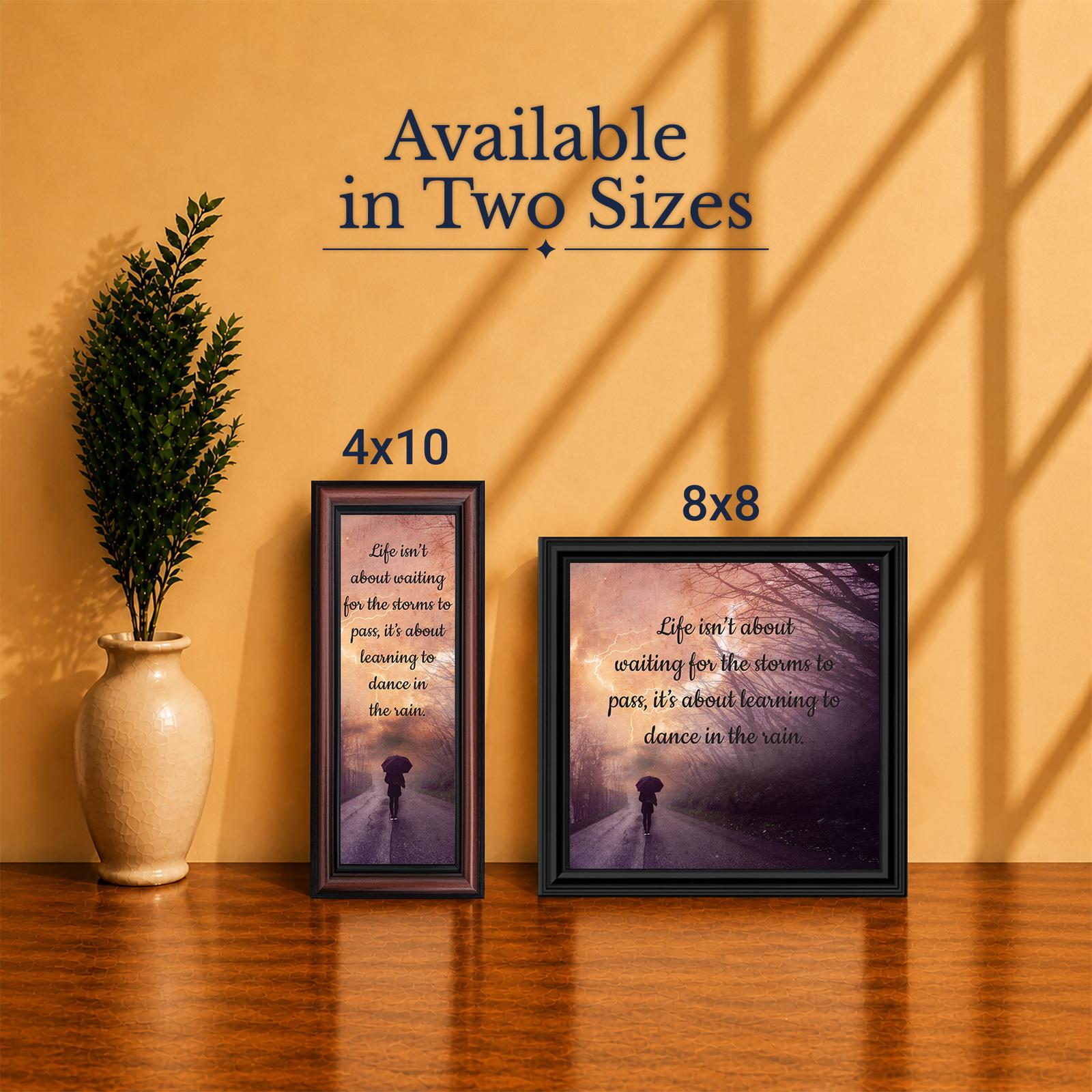 Motivational quote framed print - Made in USA family-owned wall decor