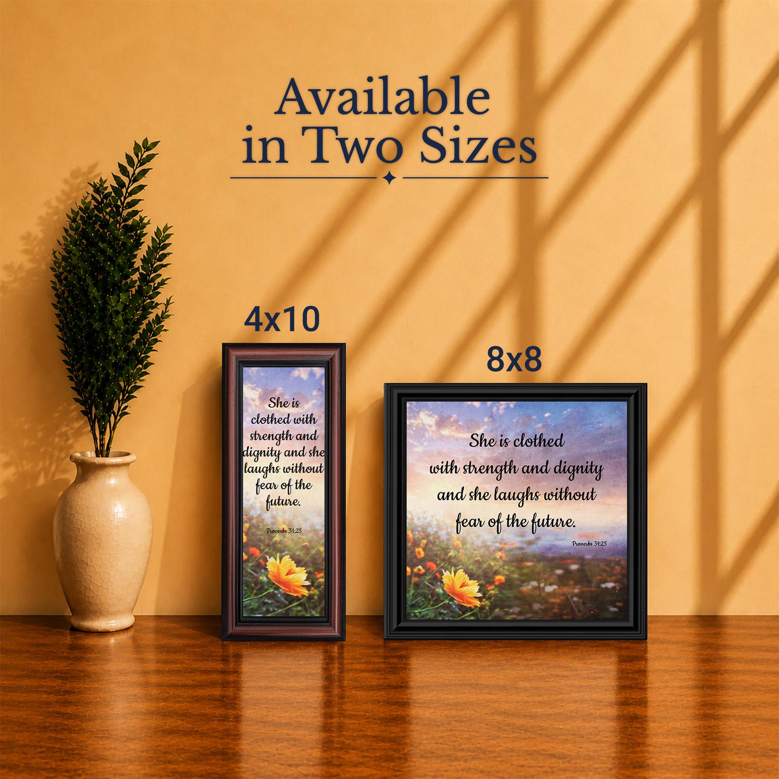 Scripture framed print - Made in USA family-owned faith-based wall art