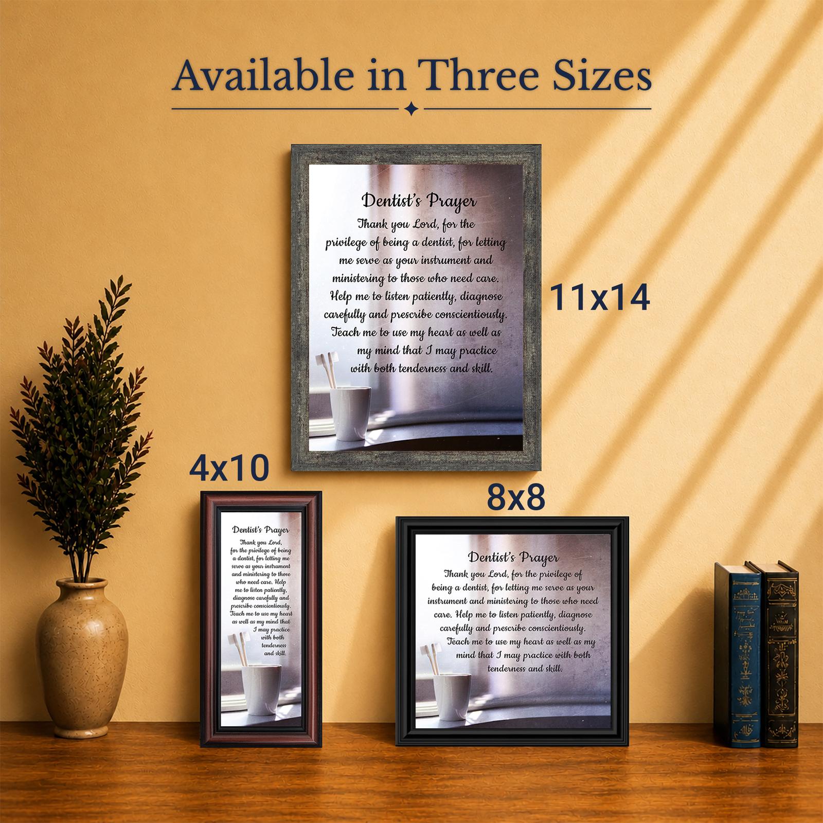 Dentist prayer wall art - Made in USA family-owned faith-based wall art