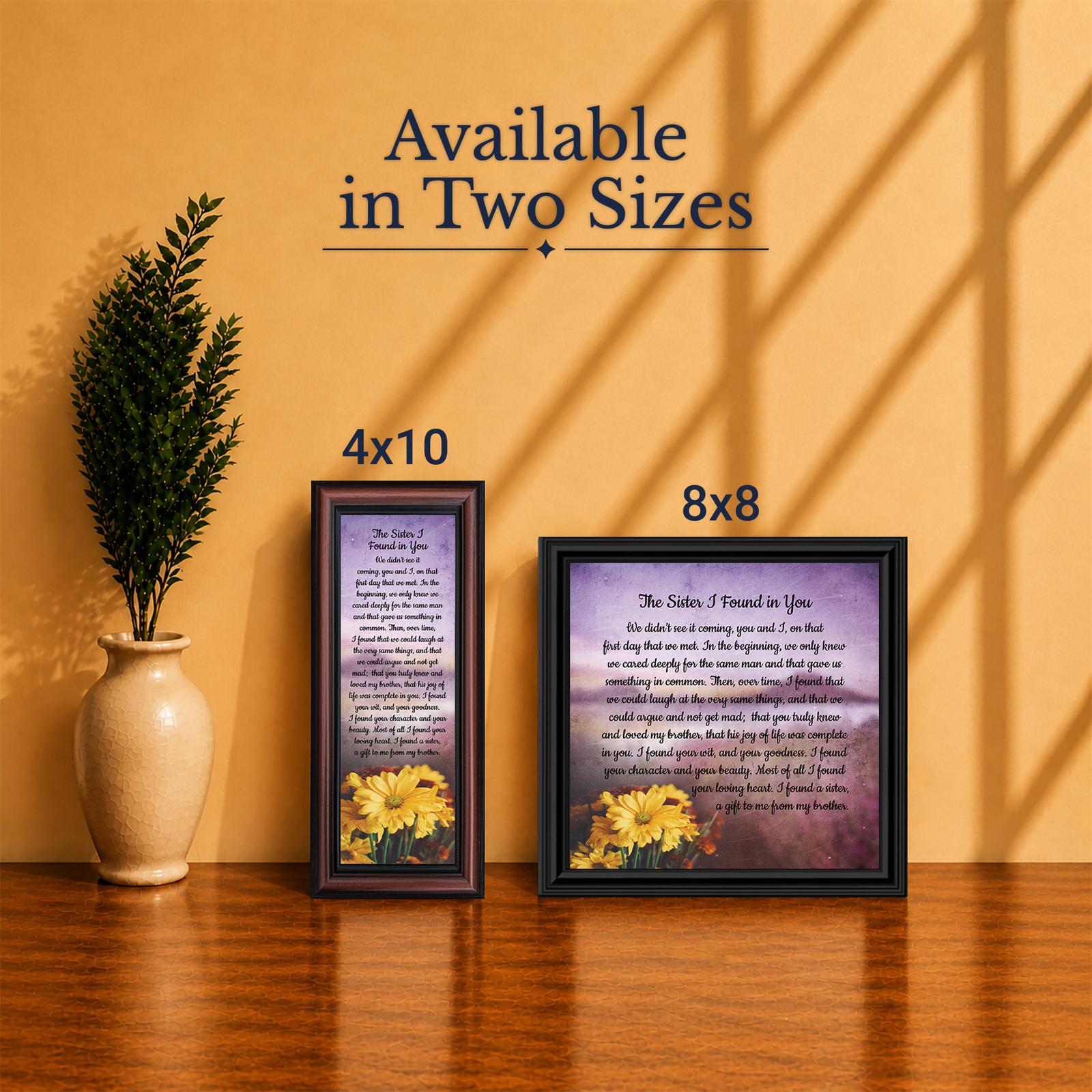 The Sister I Found in You framed print - Made in USA family-owned sentimental wall art
