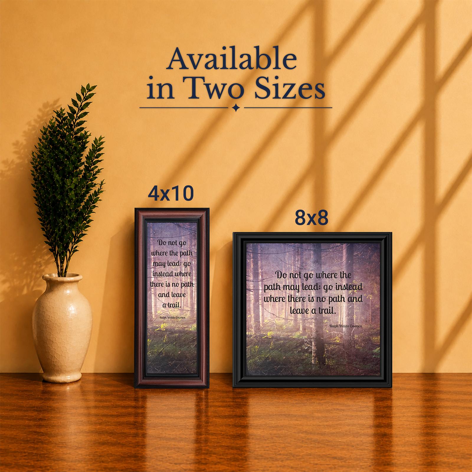 Leave a Trail framed print - Made in USA family-owned motivational wall art