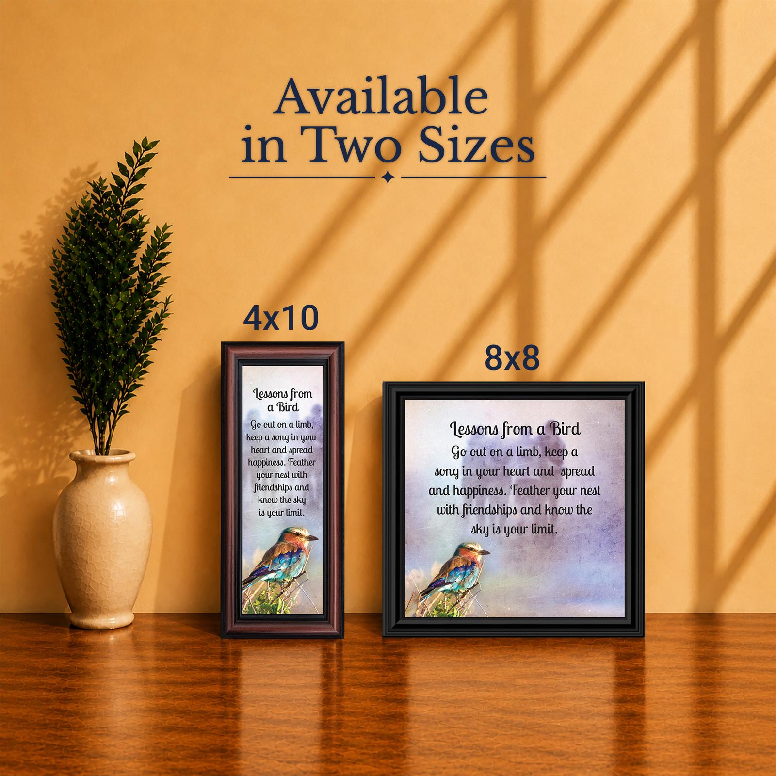 Lessons from a Bird framed print - Made in USA family-owned bird wall art