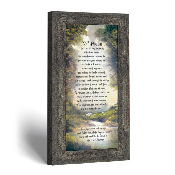 The Lord Is My Shepherd framed print - Psalm 23 woodland scene by Crossroads Home Decor