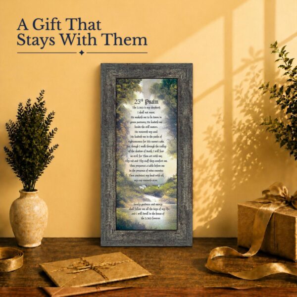The Lord Is My Shepherd gift - framed print for a baptism or sympathy gift