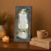 7731BW-3 The Lord Is My Shepherd framed wall art displayed on a bookshelf or nightstand