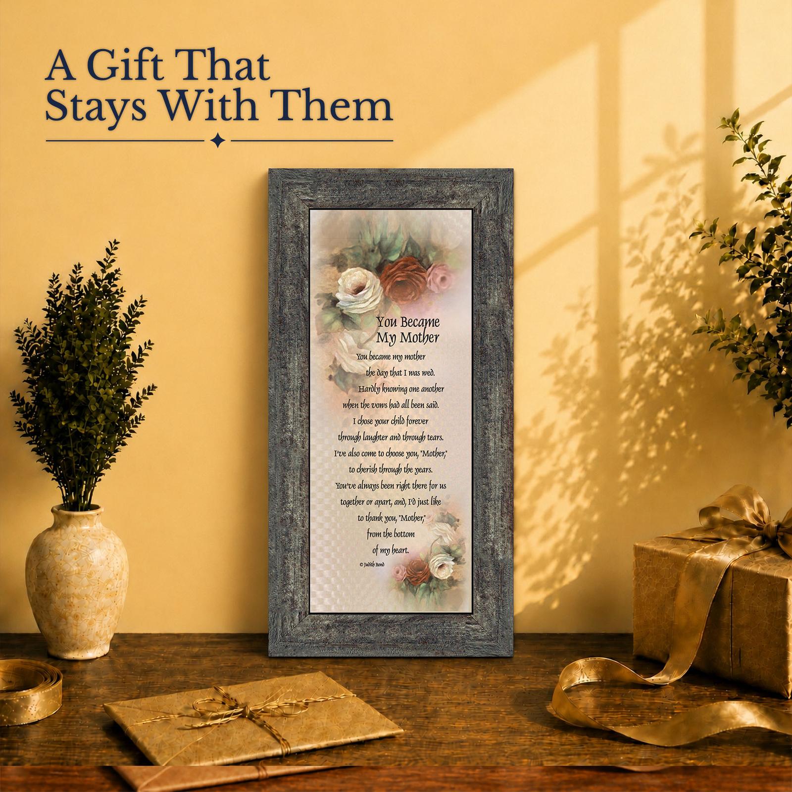 Mother in law gift - framed print for wedding and bonus moms