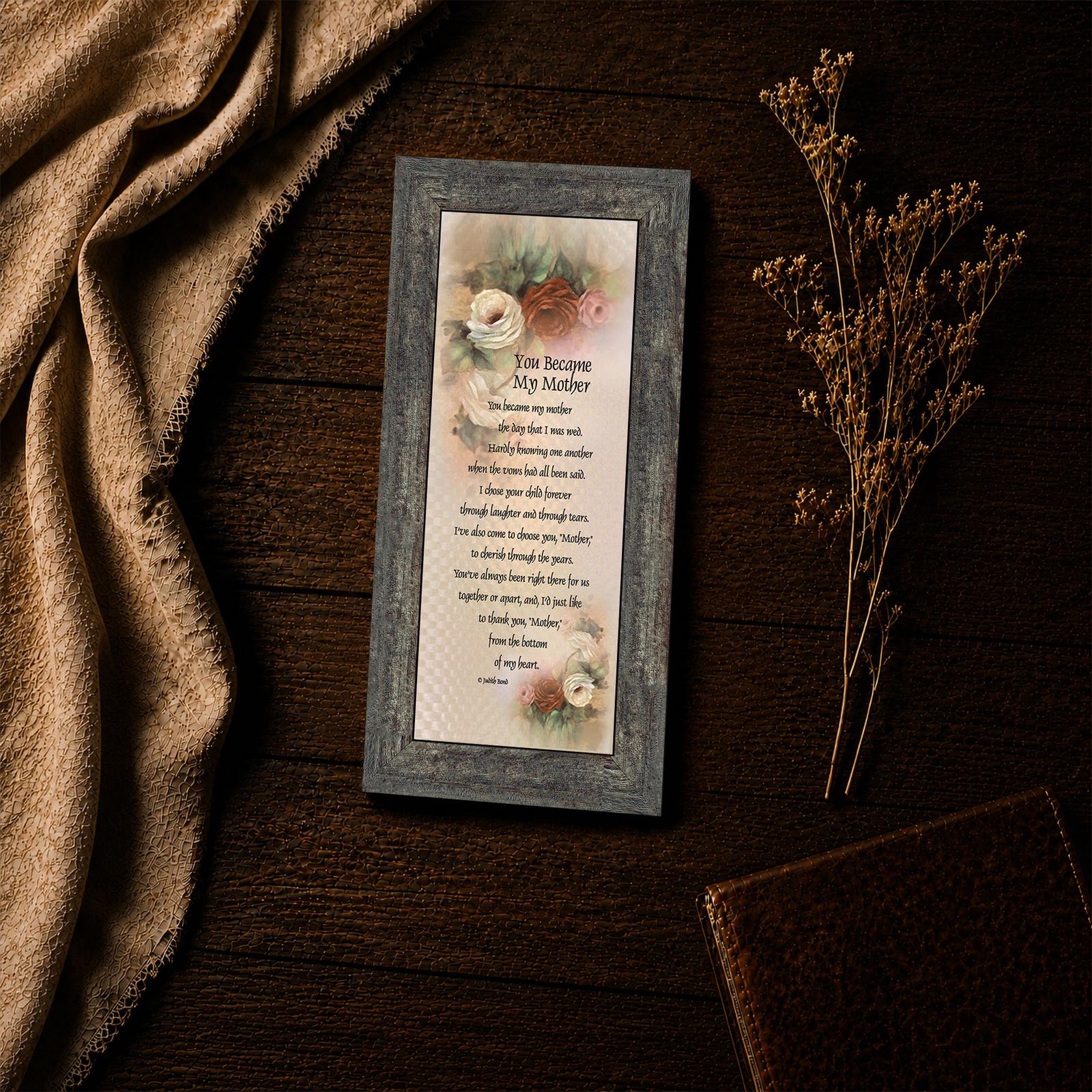 You Became My Mother framed print - antique rose mother in law wall art