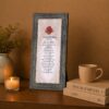 7776BW-3 Ruby Wedding Anniversary framed wall art displayed on an entryway table