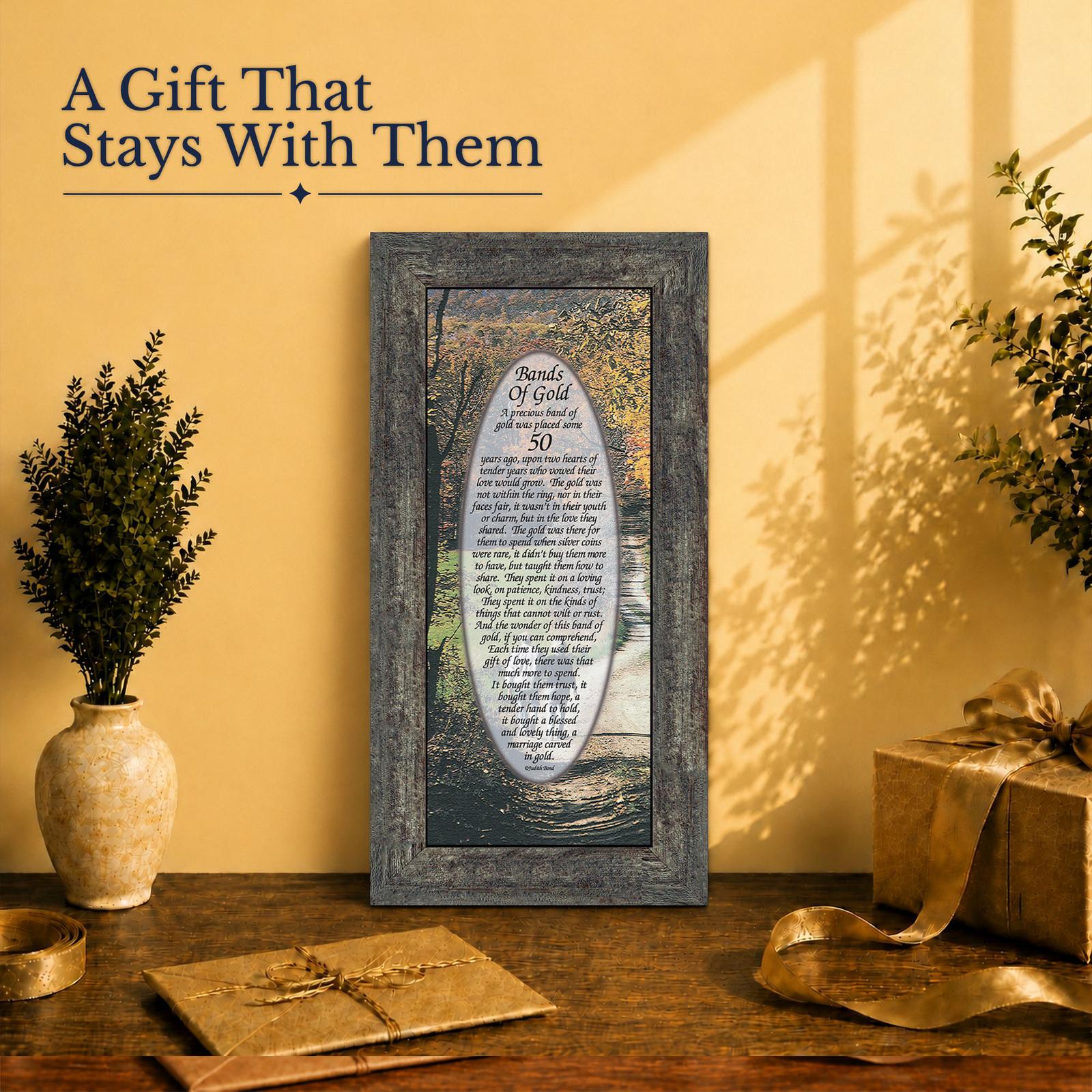 Golden anniversary gift - framed print for parents