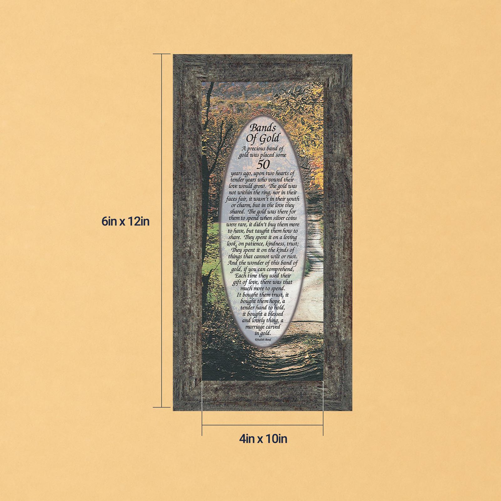 Bands of Gold Anniversary framed print - autumn path design by Crossroads Home Decor