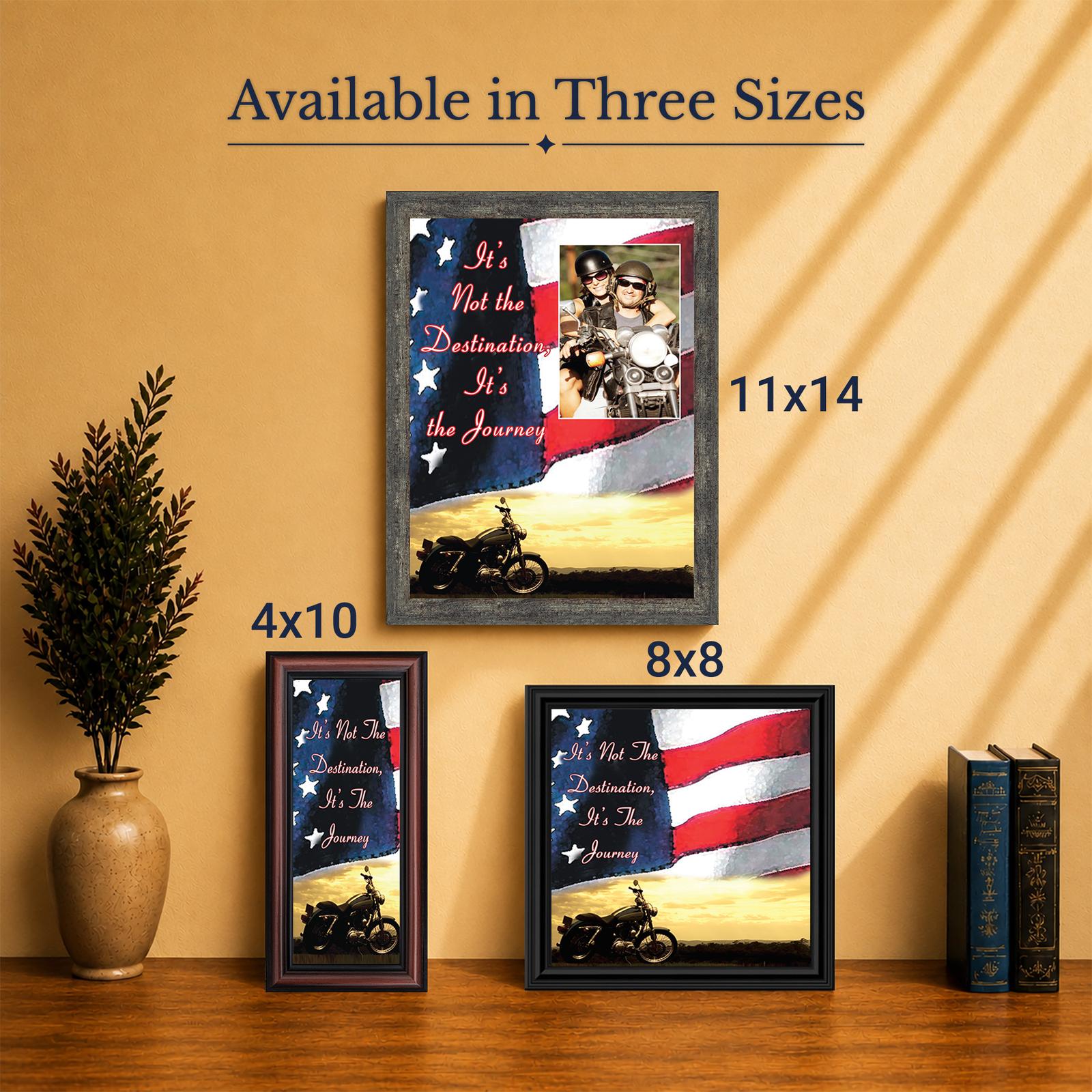 7852-5 It’s Not the Destination, It’s the Journey framed print - Made in USA family-owned motorcycle wall art