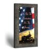 7852BW-1 It’s Not the Destination, It’s the Journey Framed Print - Motorcycle Flag Sunset by Crossroads Home Decor
