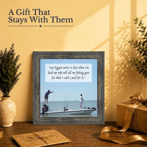 Fishing gift - funny framed print for dad or husband
