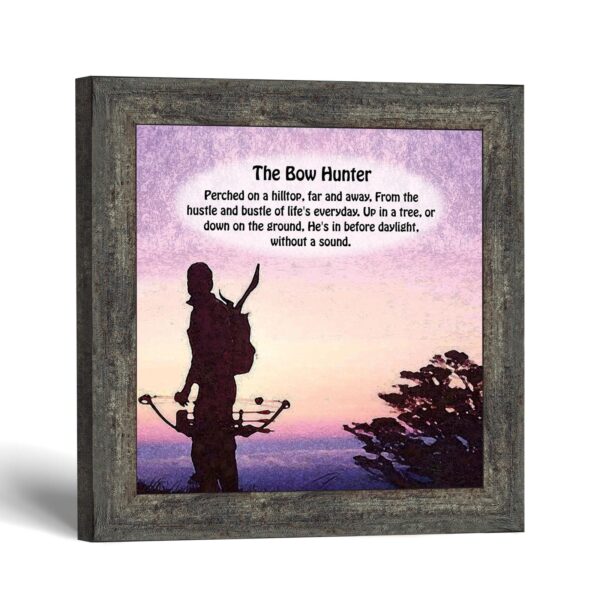 The Bow Hunter framed print - Bow Hunter Poem by Crossroads Home Decor