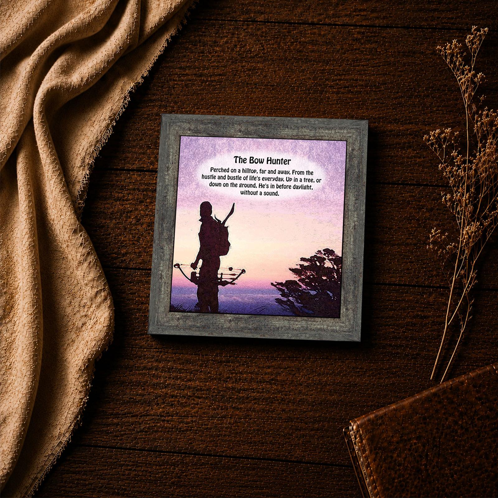 Bow hunter poem closeup - hunting inspirational wall art