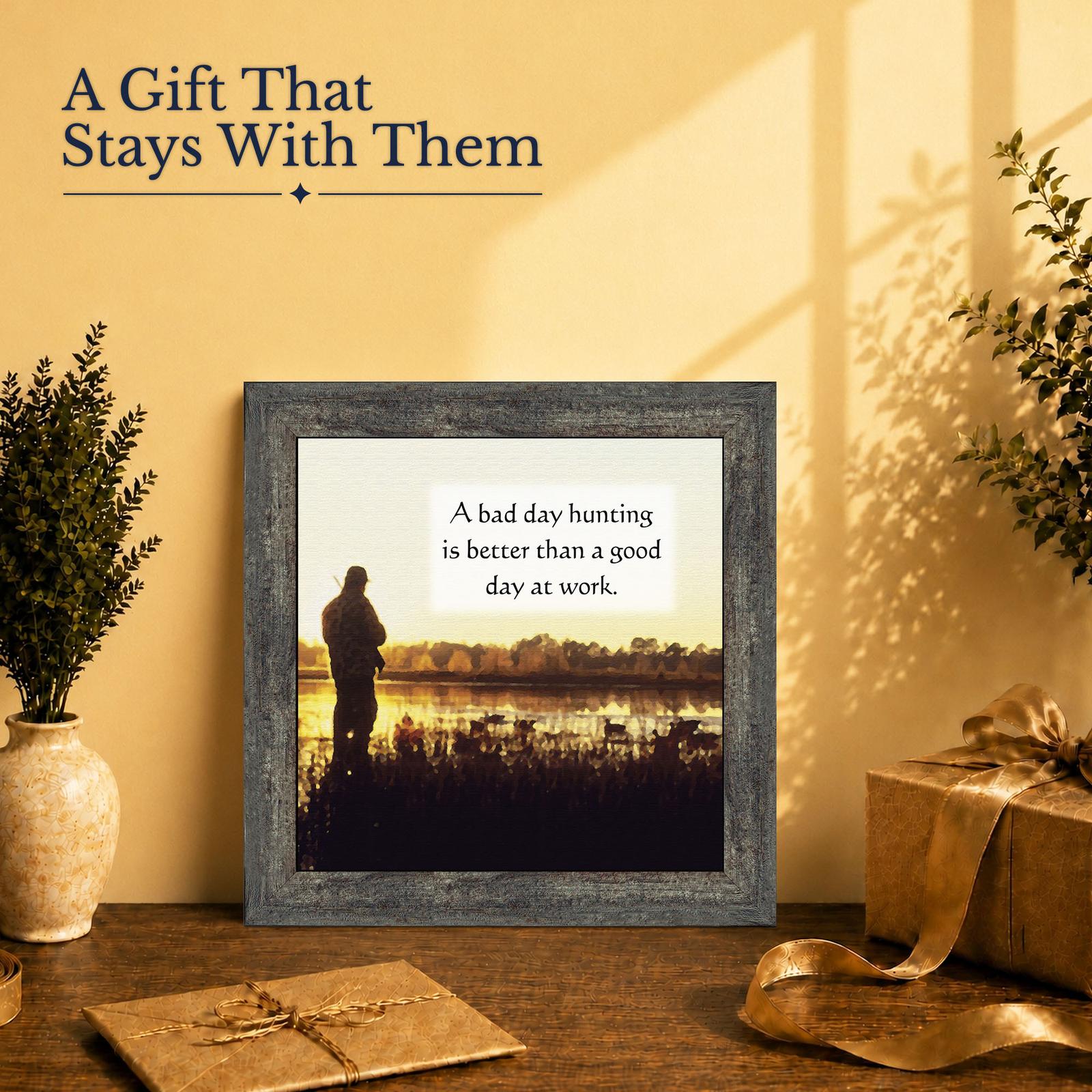 Bad Day Hunting gift - framed print for a hunter or outdoorsman