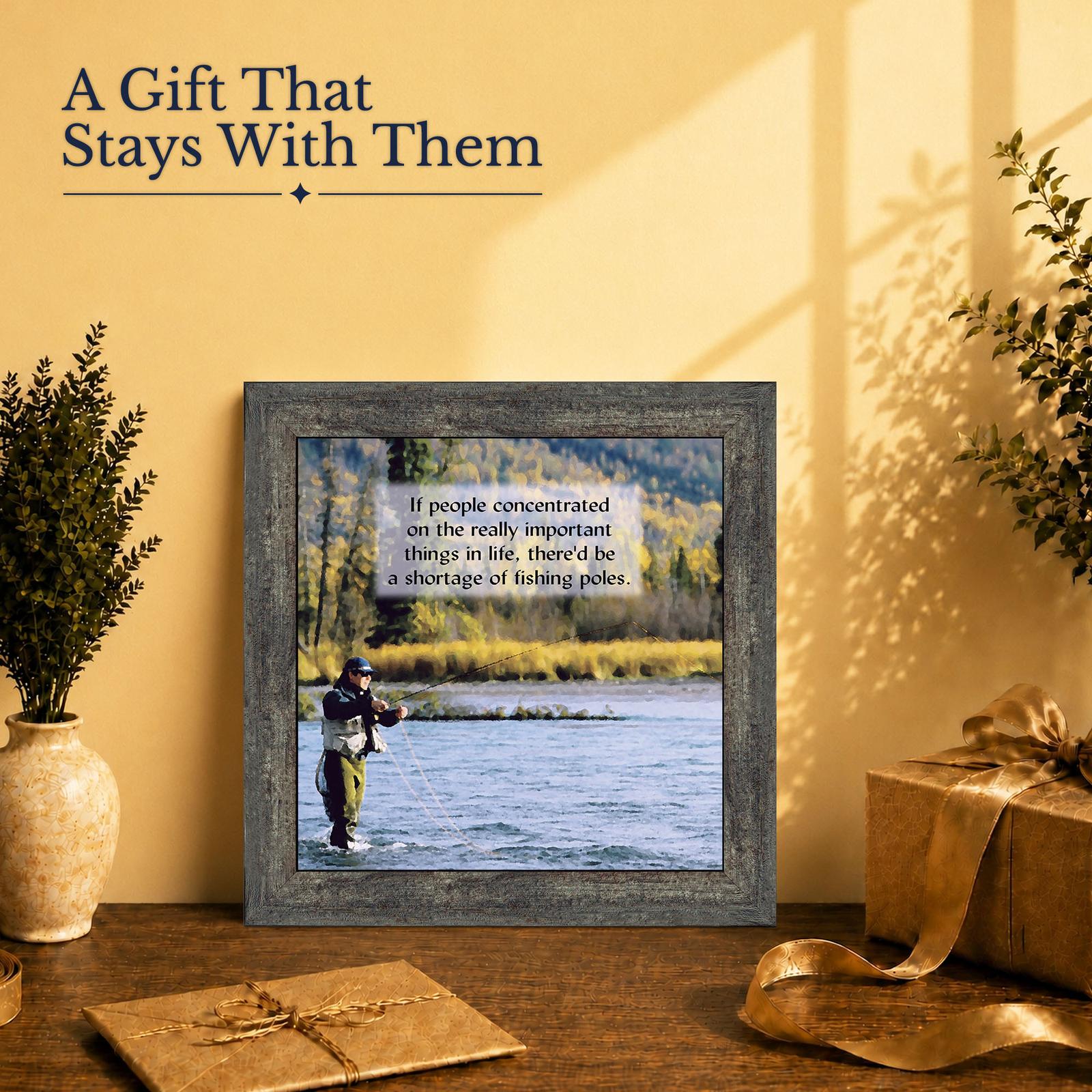 8509BW-2 Fly fishing framed print gift for a fishing dad or grandfather