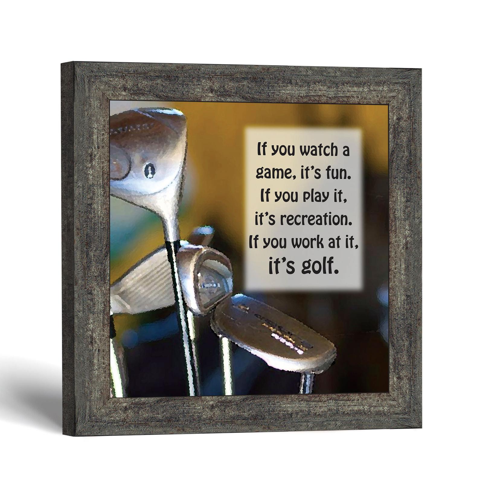 It's Golf framed print - Funny Golf Quote by Crossroads Home Decor