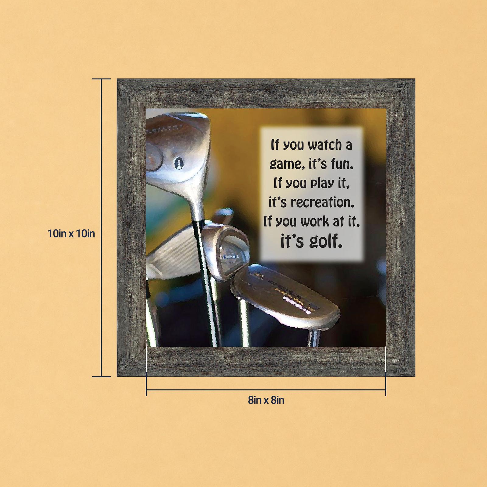 It's Golf framed print - Funny Golf Quote by Crossroads Home Decor