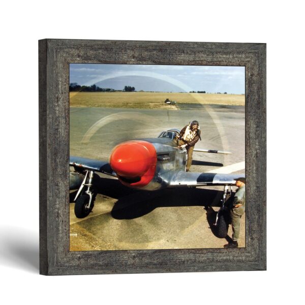 P-51 Mustang framed print - WWII Fighter Plane by Crossroads Home Decor