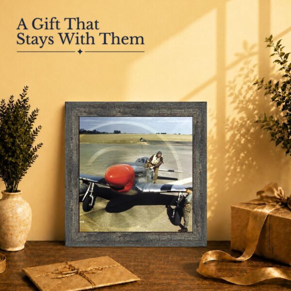 P-51 Mustang gift - framed print for aviation lovers and veterans