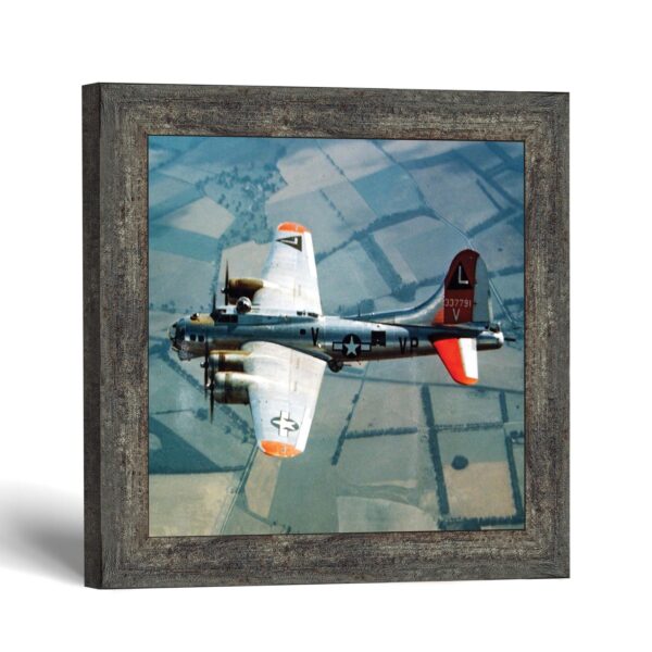 B-17 Flying Fortress framed print - WWII Bomber Wall Art by Crossroads Home Decor