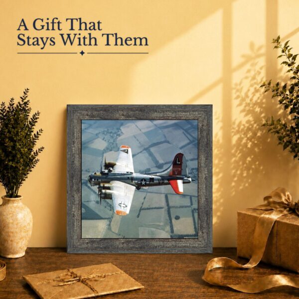 B-17 Flying Fortress gift - framed print for a veteran or aviation fan