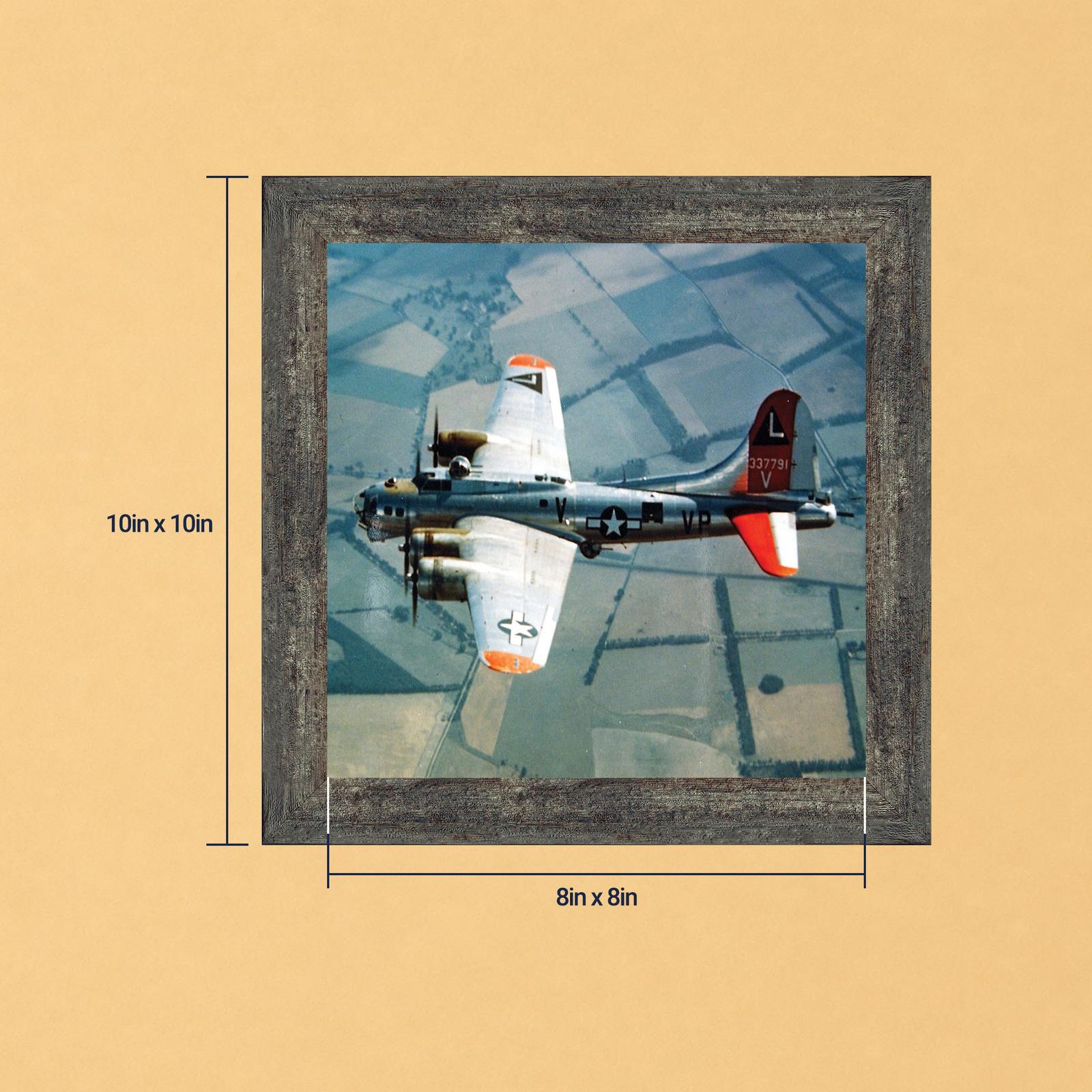 B-17 Flying Fortress framed print - WWII Bomber Wall Art by Crossroads Home Decor