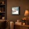 B-17 Flying Fortress framed wall art displayed in a den or office
