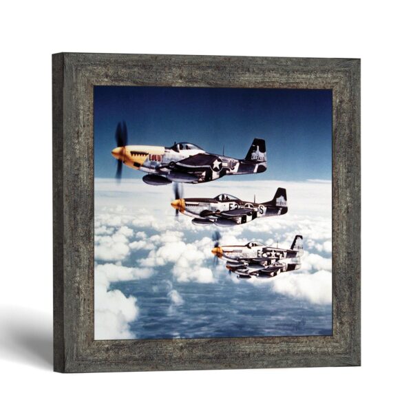 P-51 Mustang formation framed print by Crossroads Home Decor