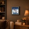 8516BW-3 Vintage warbird wall art displayed in a den