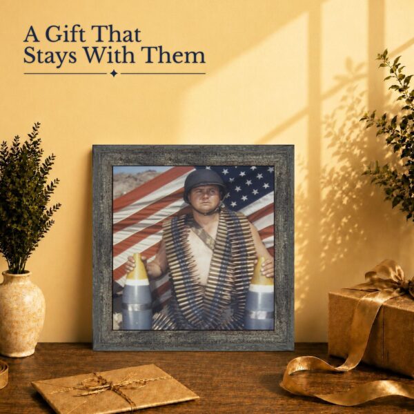 American soldier gift - framed print for veterans and military families