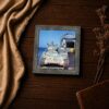 8520BW-4 M4 Sherman landing craft framed print - WW2 military wall art