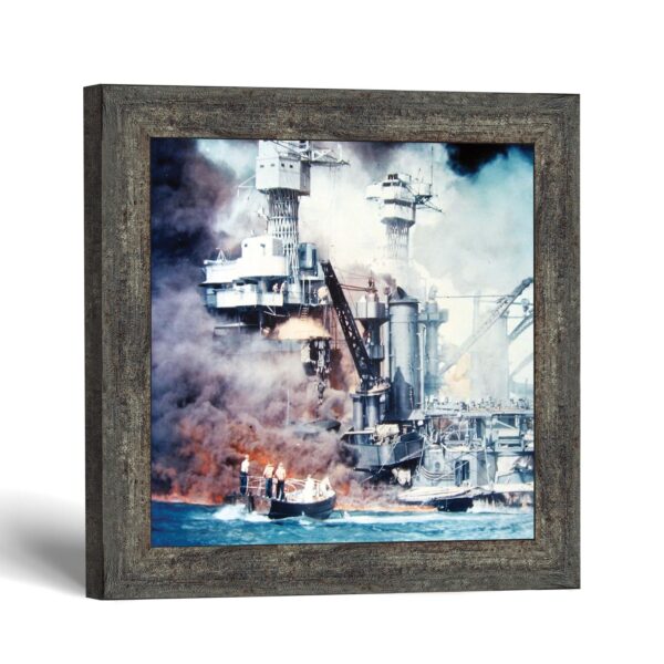 Pearl Harbor framed print - WWII Naval History by Crossroads Home Decor