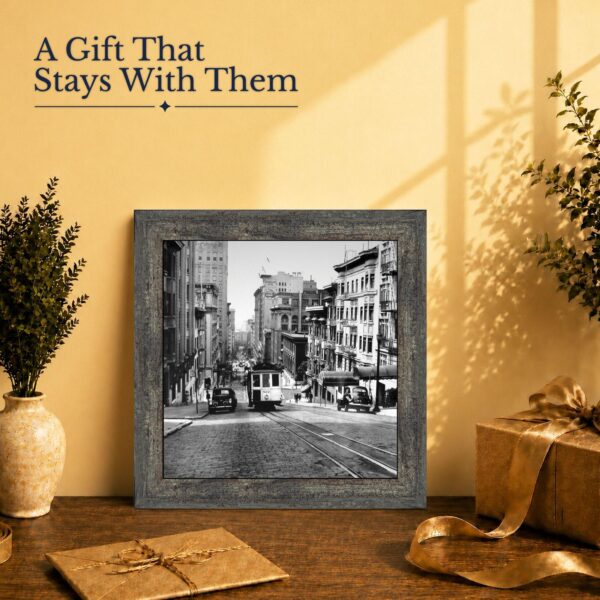 San Francisco cable car gift - framed print for a couple or a traveler