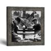 Vintage chess players framed print - park bench chess game by Crossroads Home Decor