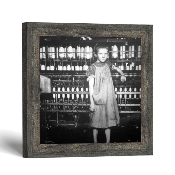 Lewis Hine framed print - Addie Card Cotton Mill Spinner by Crossroads Home Decor