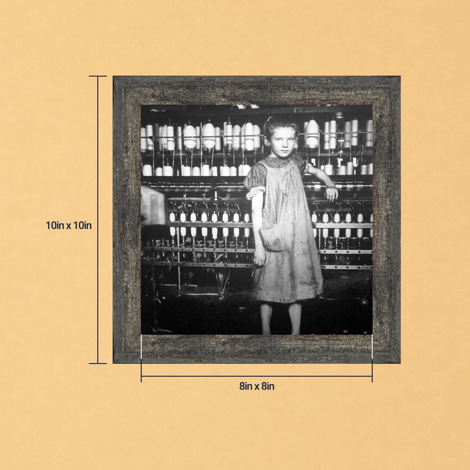 Lewis Hine framed print - Addie Card Cotton Mill Spinner by Crossroads Home Decor