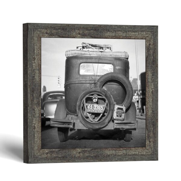 Dust bowl car wall art framed print - loaded sedan by Crossroads Home Decor