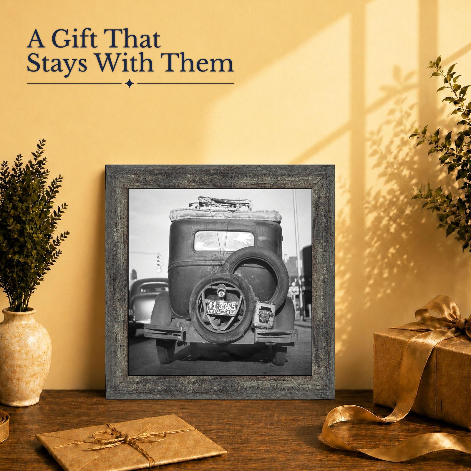 Dust bowl car wall art gift - framed print for a classic car collector