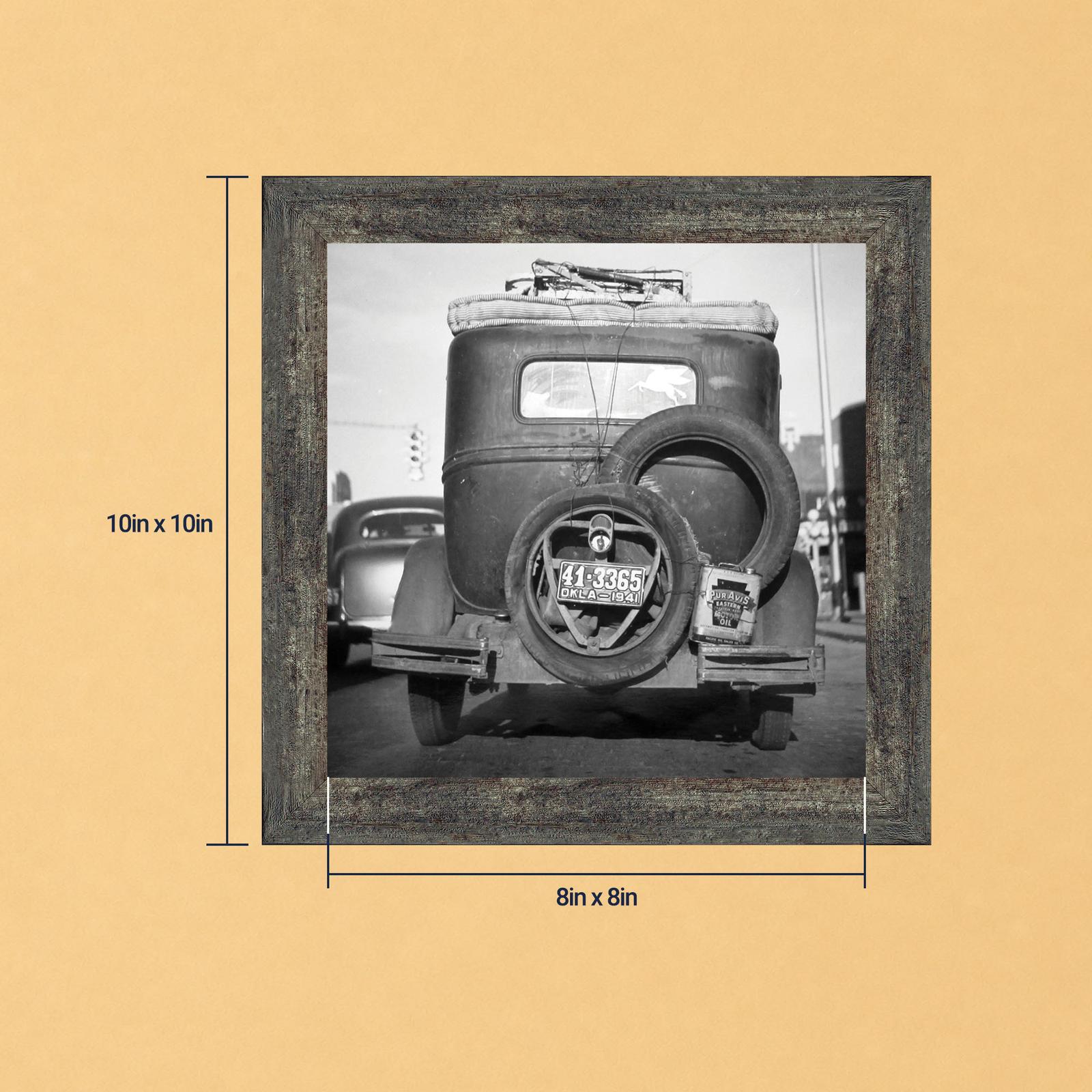 Dust bowl car wall art framed print - loaded sedan by Crossroads Home Decor