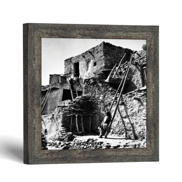 Pueblo village framed print - Historic Pueblo Village by Crossroads Home Decor