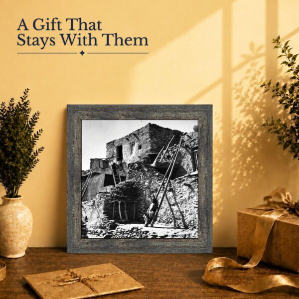 Pueblo village gift - framed print for Southwest history collectors