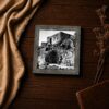 8537BW-4 Historic Pueblo Village framed wall art - adobe dwelling photograph closeup