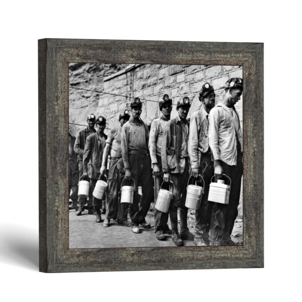 Coal Miners framed print - Vintage Coal Mining Photograph by Crossroads Home Decor