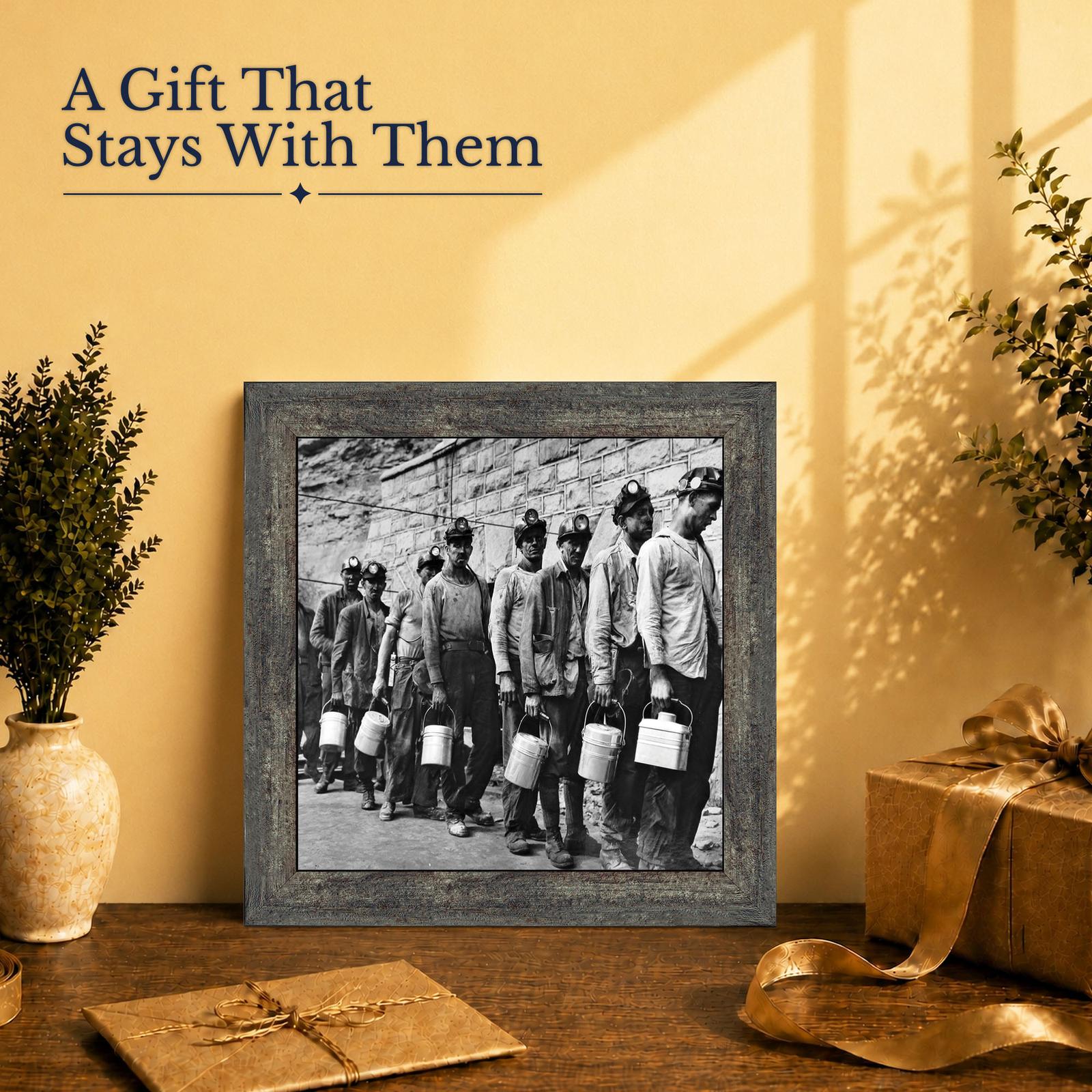 Coal country gift - framed print for man cave and mining decor