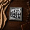 Miners in single file close-up - vintage mining wall art